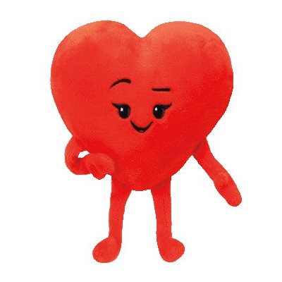 Plush beanie babies 8in Heart Emoji