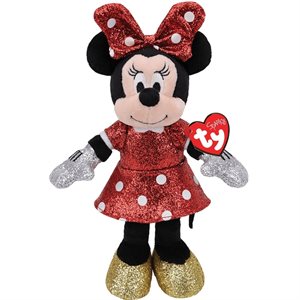 Plush sparkle 13in glitter Minnie Mouse