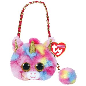 Plush mini purse & pompom unicorn Fantasia