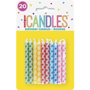 20 diamond pattern candles