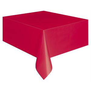 Nappe en plastique 54x108po rouge