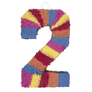 Piñata chiffre 2 multicolore