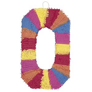 Piñata chiffre 0 multicolore