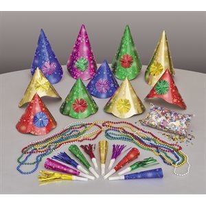 New year coloured party kit 10 people 31pcs