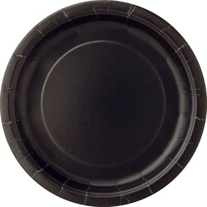 Black plates 7in 20pcs