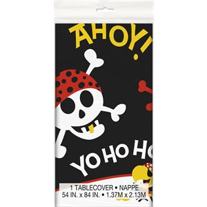 Pirate plastic table cover 54x84in