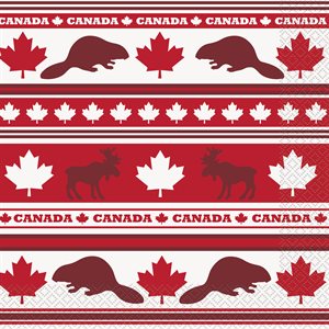 16 serviettes à repas Canada day