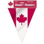 Bannière de fanions en plastique 12pi Canada day