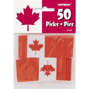 Canada day flag picks 50pcs