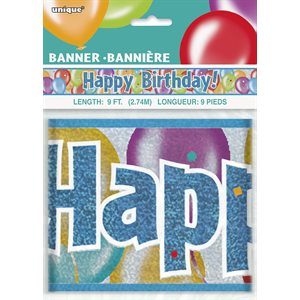 Banderole ballons happy birthday 9pi