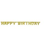 Golden happy b-day jointed letter banner 4ft