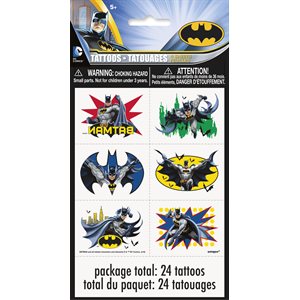 4 feuilles de tatouages Batman
