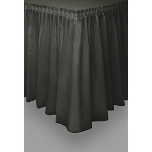 Black plastic table skirt 14ftx29in