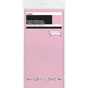 Nappe en plastique 54x108po rose pâle