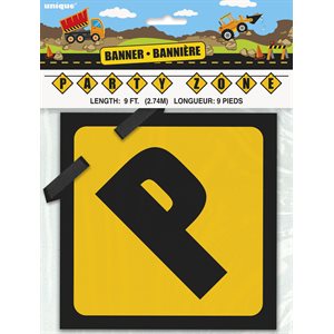 Construction jointed letter banner 9ft
