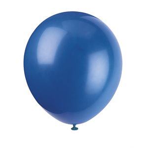 10 ballons en latex 12po bleu royal