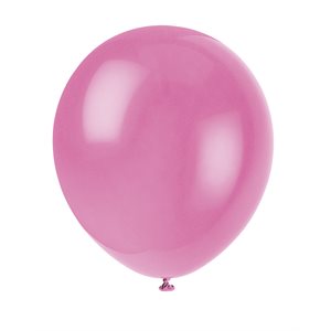 10 ballons en latex 12po rose bonbon