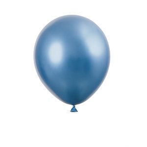 Blue chrome latex balloons 11in 6pcs