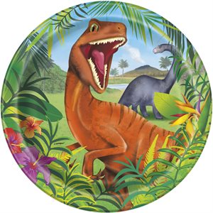 Dinosaures plates 9in 8pcs
