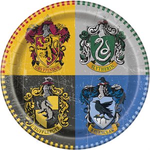 8 assiettes rondes 9po Harry Potter