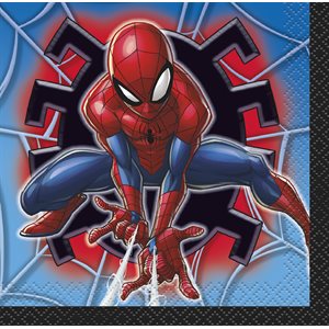 16 serviettes à breuvage Spider-Man