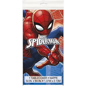 Nappe en plastique 54x84po Spider-Man