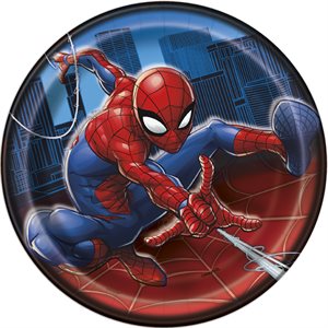 8 assiettes rondes 7po Spider-Man