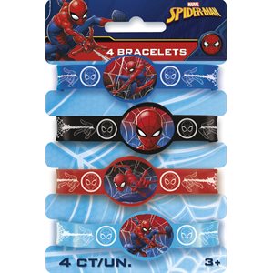 4 bracelets en silicone Spider-Man