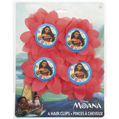 4 pinces à cheveux fleurs Moana