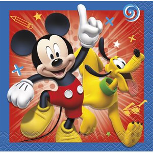 16 serviettes à breuvage Mickey Mouse
