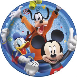 8 assiettes rondes 9po Mickey Mouse