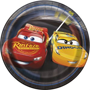 Cars 3 plates 7in 8pcs