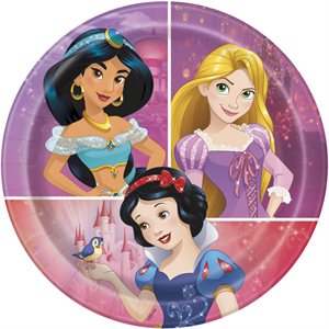 8 assiettes rondes 7po Princesses Disney