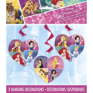 3 décorations suspendues Princesses Disney