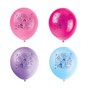 8 ballons en latex 12po Princesses Disney