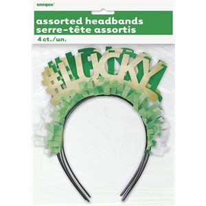 Gold #lucky & Green #irish headbands 4pcs