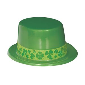 Chapeau haut de forme en plastique St-Patrick