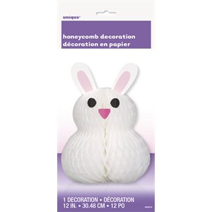 White bunny honeycomb decoration 12ft