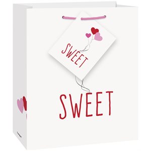 Mini sac cadeau ballons coeurs & "sweet"