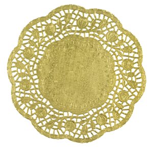 Gold doilies 8.25in 4pcs