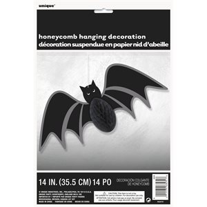 Bat honeycomb hanging decoration 14in