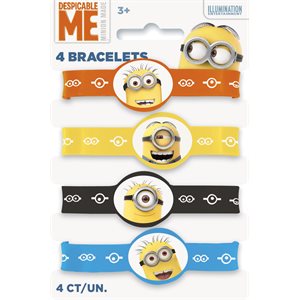 Minions silicone bracelets 4pcs