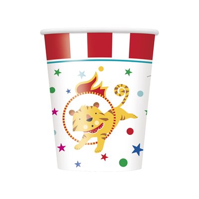 Circus cups 9oz 8pcs