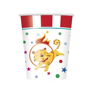 Circus cups 9oz 8pcs