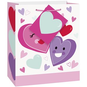 Smiling hearts mini gift bag