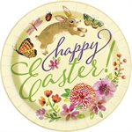 Easter bunny & flowers plates 9in 8pcs