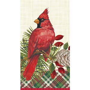 Cardinal & holly guest napkins 16pcs