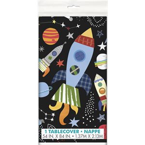 Outer Space plastic table cover 54x84in
