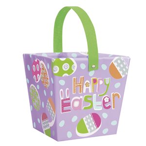 Easter paperboard bucket with felt handle