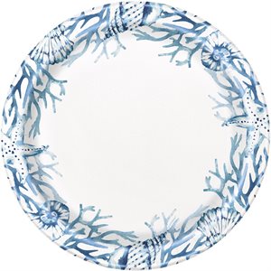 Blue reef plates 9in 8pcs